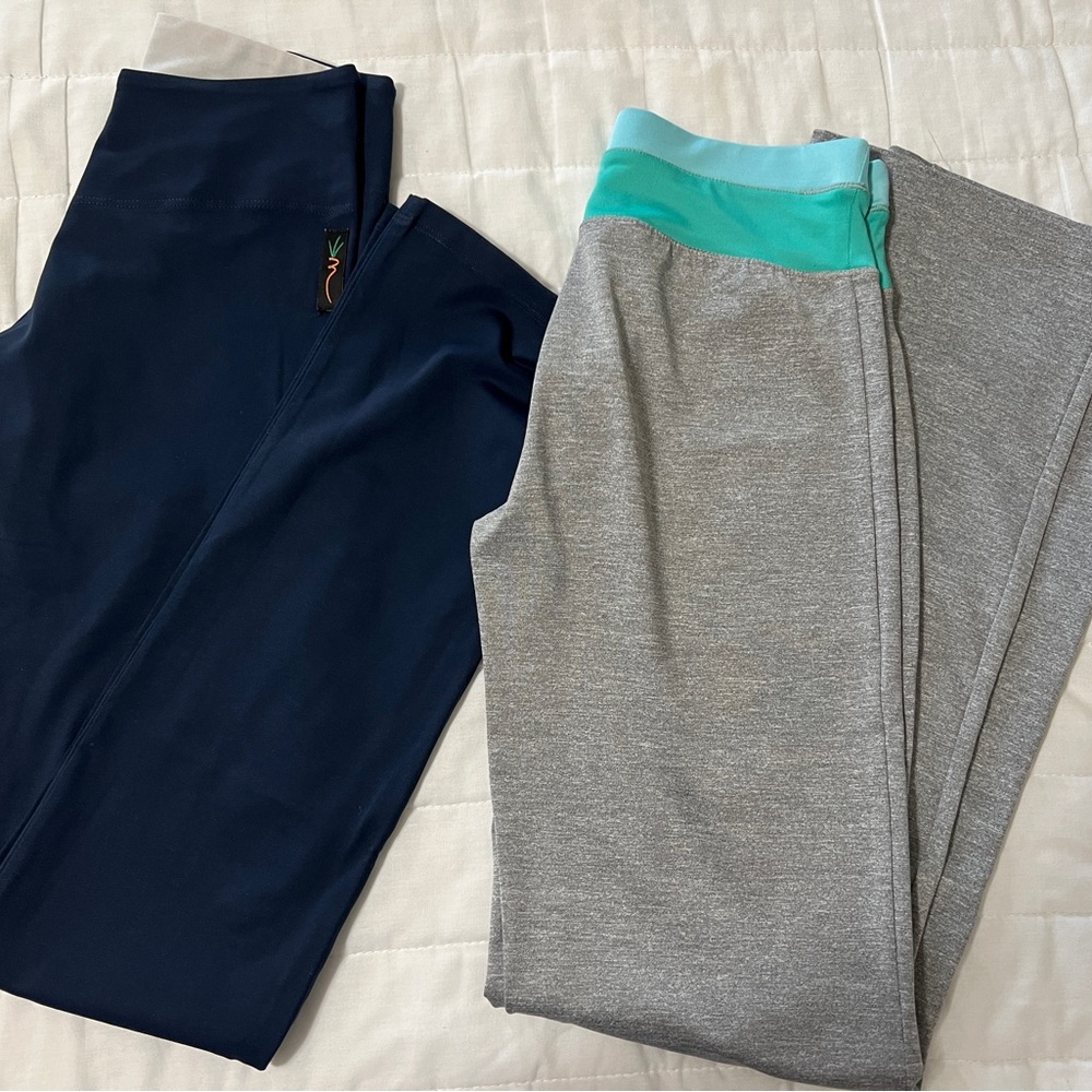 Active Bottoms - Navy and Gray Leggings